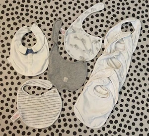 Bundle 9pcs Mamas & Papas John Lewis Baby Mock Shirt Elephant Bibs One Size - Picture 1 of 14