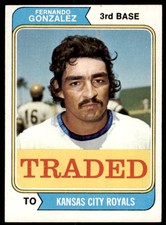 1974 Topps Fernando Gonzalez  EX-MINT Kansas City Royals #649T