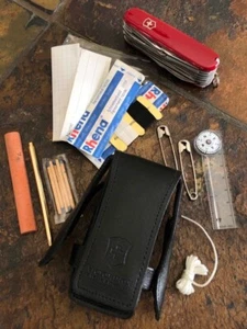 VTG Victorinox Champ Survival Kit SOS Set Swiss Army Knife New never used w/case - Picture 1 of 9