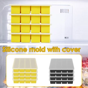 4 X Silicone Freezer Tray Flexible Soup Freezer Molds Easy Release Ice Cube-∫ - Picture 1 of 14
