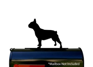Topper/insegna cassetta postale Silhouette Bulldog francese - acciaio verniciato a polvere - made in USA - Foto 1 di 1