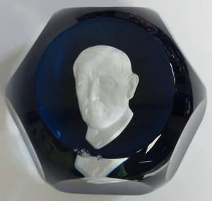 Vintage BACCARAT France Woodrow Wilson Presidential Sulphide Crystal Art Glass - Picture 1 of 5