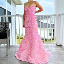 Jovani NWT Pink Sequin Beaded Strapless Formal Prom Dress Size 4