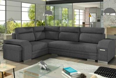 Ecksofa Kelly Eckcouch Polsterecke Sofa Couch Schlaffunktion Bettkasten L-Form - Bild 1 von 4