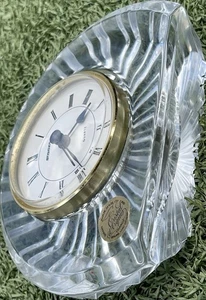 Cristal d’Arques France Staiger Quartz Crystal Desk Clock 5.5” Germany Vintage - Picture 1 of 4
