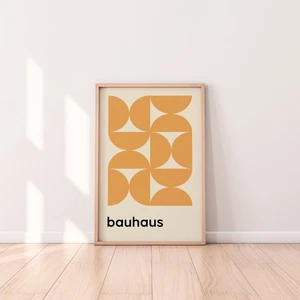 Bauhaus Geometric Wall Art Print | Minimalist Mid Century Modern Decor | Abstrac - Picture 1 of 3