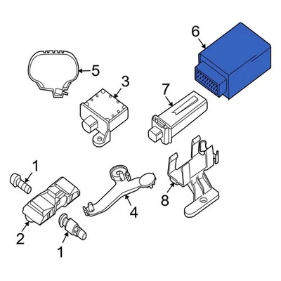 For BMW 535i 10-11 BMW Tire Pressure Monitoring System TPMS Control Module Foto 1 de 4