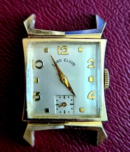 Vintage Lord Elgin 14 kt gf mans tank 17 jewels watch - Picture 1 of 9