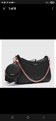 Mimco JETT Crossbody Hand Bag Black BNWT Full leather COIN purse - image 1 of 4