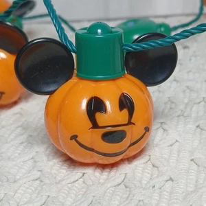 Disney Parks Mickey Mouse Kürbis Jack-O-Lantern Halloween leuchtende Halskette FUNKTIONIERT - Bild 1 von 10