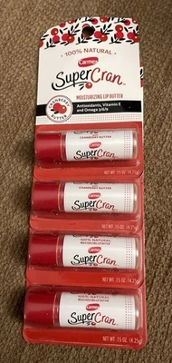 Bálsamo hidratante de mantequilla labial Carmex SuperCran arándano con vitamina E *LOTE DE 4 Foto 1 de 2