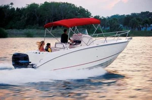 6.25oz SEMI-CUSTOM BOAT COVER FITS BAYLINER 1903 TROPHY CC BOW RAILS O/B 1989-89 - Foto 1 di 5