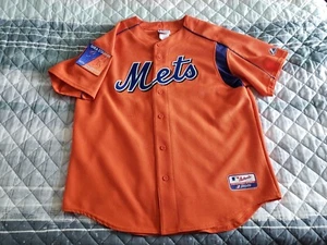 New York Mets 2004 majestic BP/spring jersey shea stadium patch orange shirt - Picture 1 of 12