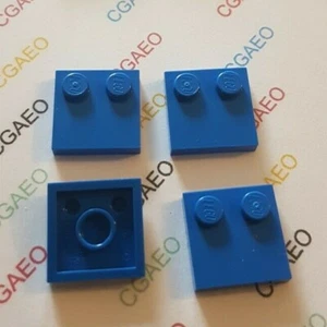 4 x Lego 33909 Tile, Modified 2 x 2 with Studs on Edge BLUE - Imagen 1 de 1