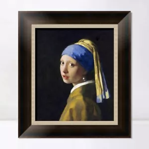 Framed Canvas Art Girl with a Pearl Earring by Johannes Vermeer 20"x24" - Picture 1 of 5