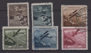(WH22884) LIECHTENSTEIN - 1930, AIRMAIL MI 108/13, USED, CV €340, SEE SCANS - Picture 1 of 2