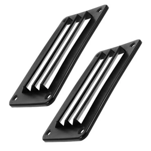 2pcs Boat Vent Cover Louvered Air Vent For Marine Rv And Trailer Black Plastic - Picture 1 of 12