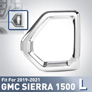 Front Bumper Fog Light Bezel Cover Chrome Driver Side For GMC Sierra 2019-2021 - Picture 1 of 5