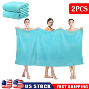2er Pack Übergröße Badelaken 40x80 35x70 weich saugfähig extra groß Handtücher Strand - Bild 1 von 8