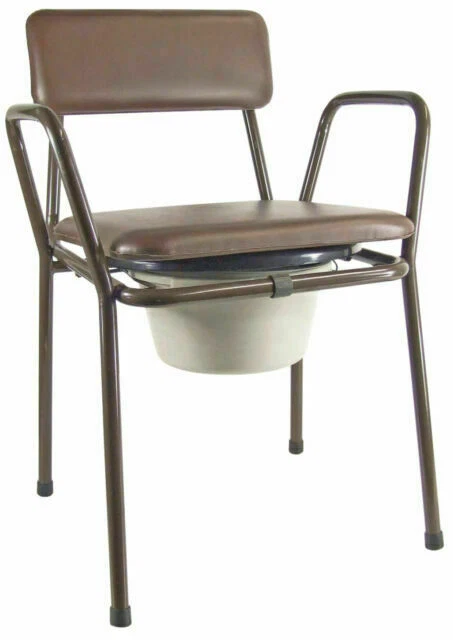 Aidapt VR160 Kent Stacking Commode Chair - Brown - Image 1 of 1