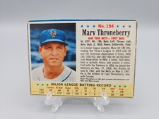 Marv Throneberry Mets 1963 Post Cereal #194 Baseball Trading Card