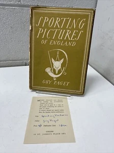 VINTAGE BOOK SPORTING PICTURES OF ENGLAND PAGET PUBLISHERS LETTER 1st EDITION - Bild 1 von 24