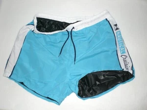 PVC COTTON DOPPEL BADEHOSE SHORTS & INNEN EXTRA SOFT PVC SWIM PANTS L - Picture 1 of 12
