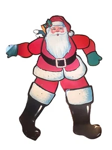 Large 48” Santa Christmas Door Decoration Adjustable Vintage Die-cut Realistic - Picture 1 of 13