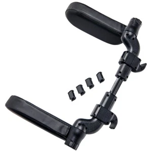 Black Both Side Car Headrest Seat Neck Support Cushion Pillow for Kid Adult - Picture 1 of 12