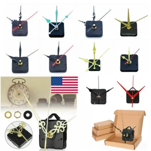 Replacement Quartz Clock Mechanism Movement & Hands DIY Repair Kit Parts USA - Picture 1 of 34