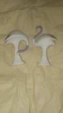 Pair Of Vintage Ceramic Flamingos By Crowning Touch