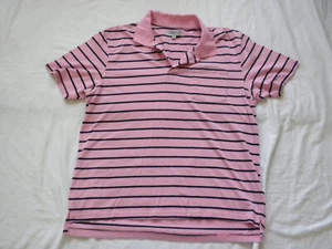 SUN RIVER BRAND PINK STRIPE SHORT SLEEVE POLO SHIRT  MEN XL - Picture 1 of 2