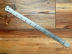 Vintage Printer 12 Inch Metal Ruler - 6 & 12 Pt Inches & Agate Measurements L612 - Picture 1 of 2