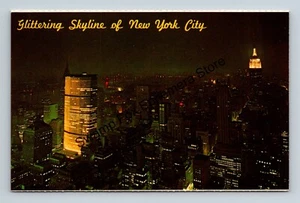 Cartolina vista aerea scintillante skyline di New York City - Foto 1 di 2