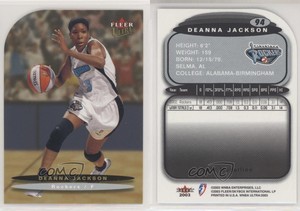 2003 Fleer Ultra WNBA Gold Medallion Edition Deanna Jackson #94 Rookie RC