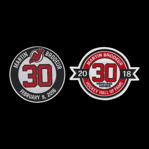 Martin Brodeur Hall Of Fame and Retirement Patch New Jersey Devils Jersey #30 Cover