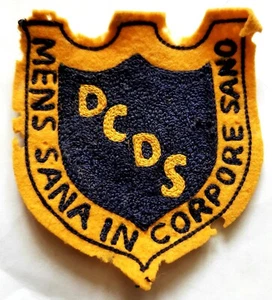 Detroit Country Day School embroidery arm patch mens sana in corpore sano old - Picture 1 of 2
