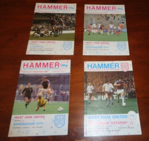 1982 The Hammer West Ham United Soccer Programs x 4 - Picture 1 of 1