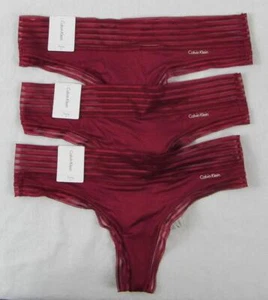 3 Tanga modal Calvin Klein para mujer dama, braguita de mermelada de frambuesa nueva con etiquetas. S #K0023 - Imagen 1 de 4