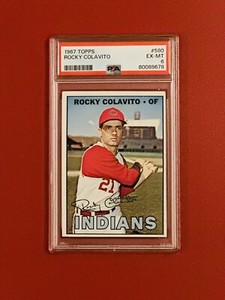 1967 Topps Rocky Colavito High Card #580 Cleveland Indians EX-MT PSA 6