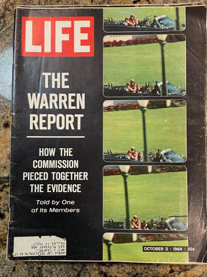 Vintage Life Magazine October 2, 1964 - The Warren Report, JFK Assassination Foto 1 de 1
