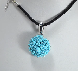 CIONDOLO IN ARGENTO 925 CAMMEO  PASTA TURCHESE MISTO PIU LACCIO        AGDV 0213 - Foto 1 di 3