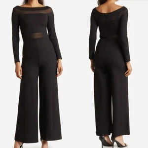 LOVE X DESIGN Black Coleen Off The Shoulder Jumpsuit NWT - Picture 1 of 6