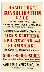 US 1952 Mens Clothing Revalued Postal Stationery Card Cover #UX39 Los Angeles CA - Picture 1 of 2