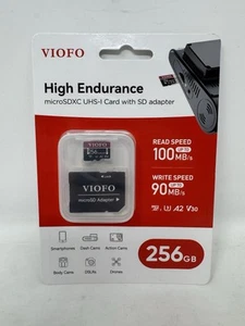 Viofo 256GB Industrial Grade microSD Wysoka prędkość pamięci do 100 MB / s Obsługa 4K - Zdjęcie 1 z 2