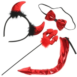 Demon Horn Headband Cosplay Ears for Halloween Costume Accessory Devils Horns - Imagen 1 de 12