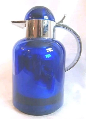 Jarra jarra termo azul cobalto aislada térmica Emsa de colección rara Foto 1 de 4