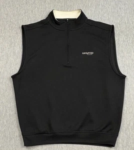 FootJoy Golf Lake of Isles Vest Mens Large Black 1/2 Zip Stretch Lightweight - Picture 1 of 10