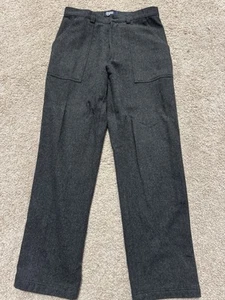 Vintage Ralph Lauren Polo Wool Pants Mens 34x34 Chino Big Pockets Preppy FLAW - Imagen 1 de 10
