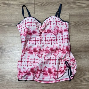 Free Country Women’s Pink Tie Dye Swim Top Underwire Size Large (12/14) (A00) - Picture 1 of 7